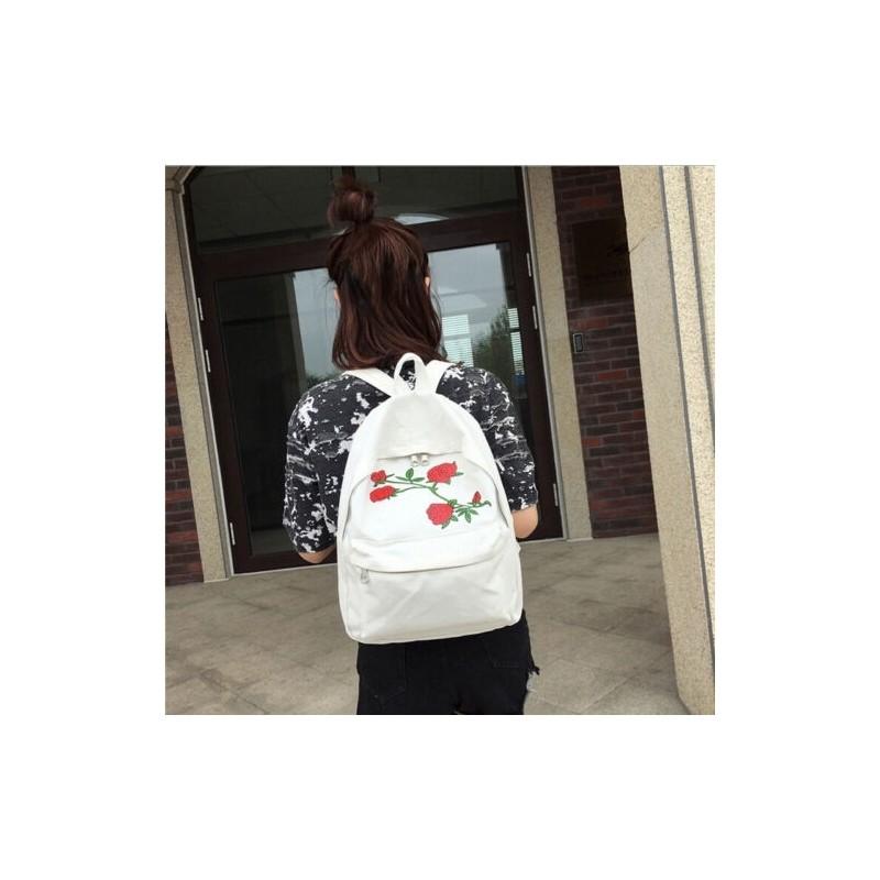 Stylish Women Ladies Canvas Shoulder School Bag With Spacious Main Compartment And Durable Design
