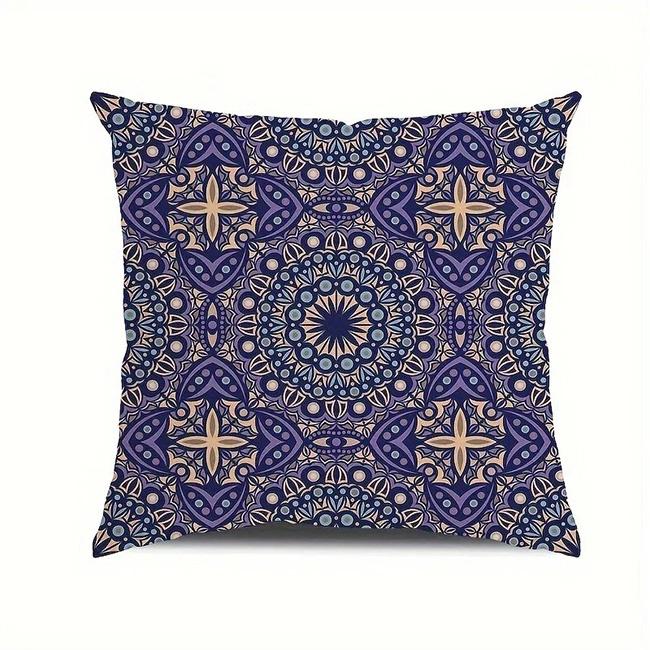 Home Decor Exquisite Ethnic Pattern Decorative Pillow Covers Pattern Cushion Cover Suitable for Sofa Bedroom Car Pillow Cover