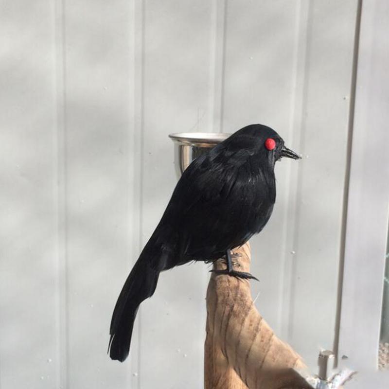 Sztuczne Wrony Halloween Realistyczne Wrony Dekoracja Halloween 6,3 cala Dekoracja Kruk Ozdoby Rekwizyt Kruk na Imprezę Podwórko Drzewo