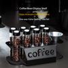 Coffee Bean Storage Jars Display Rack Set with 8 Bottles/Funnel Transparent Airtight Containers