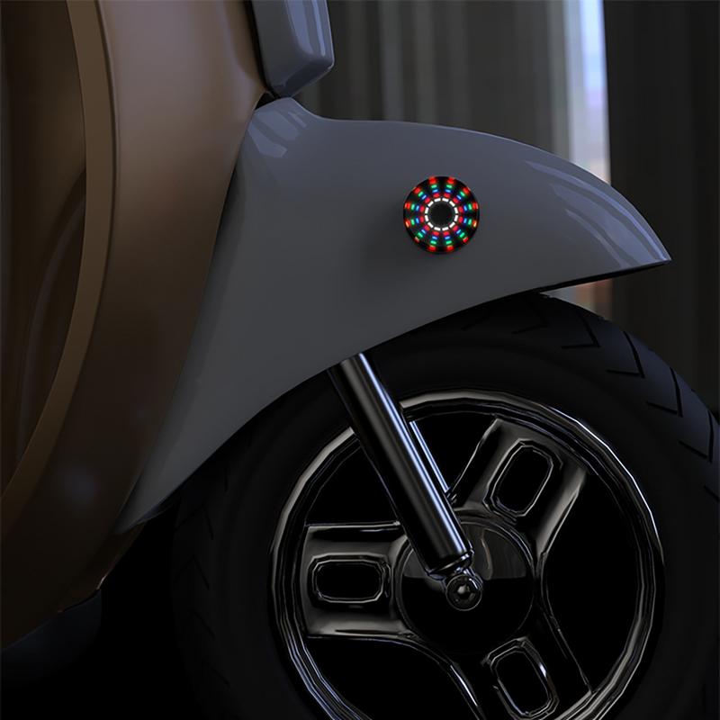 Feux Pour Motos Feux LED Feu Clignotant 12V Feu Arrière Rond Éclairage Ambiant Décoratif Feux de Route Moto