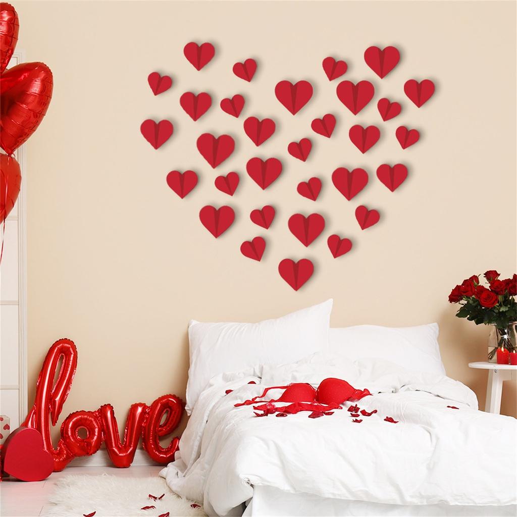 Stickers Shopping Mall Window Stickers Valentine's Day Room Stickers Wall Stickers Set Decoration