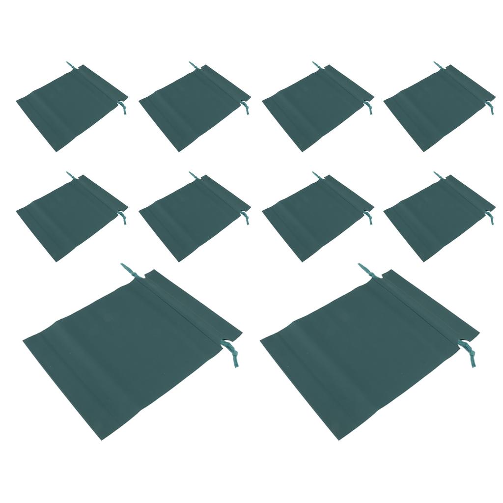 10pz Sacchetto Portaoggetti Pieghevole Impermeabile Lavabile Affidabile Durevole Design con Coulisse Sacchetto per Scuola Viaggio Verde Nerastro