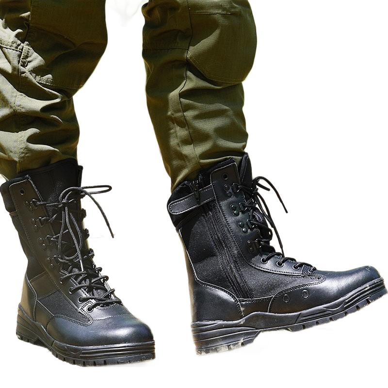 Men's Work Shoes Desert Boots Outdoor Sports Combat Lightweight Non-Slip Wear-Resistant Hiking High-Top Tactical Botas