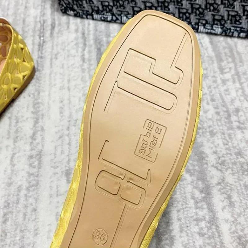 Fashion Women Flats Slip on Loafers Foldable Flats for Women Square Toe Single Shoes Hollow Out Fashion Party Casual Fashion Woman Shoes