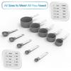 10pcs Measuring Cups & Spoons Set, Stackable Cups and Spoons, Nesting Measure Cups with Stainless Steel Handle, Kitchen Gadgets