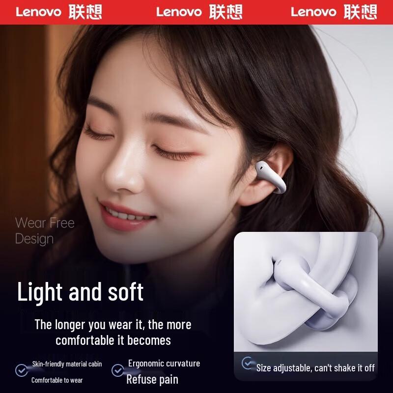 Lenovo TC3308 Wireless Open-Ear Clip Headphones