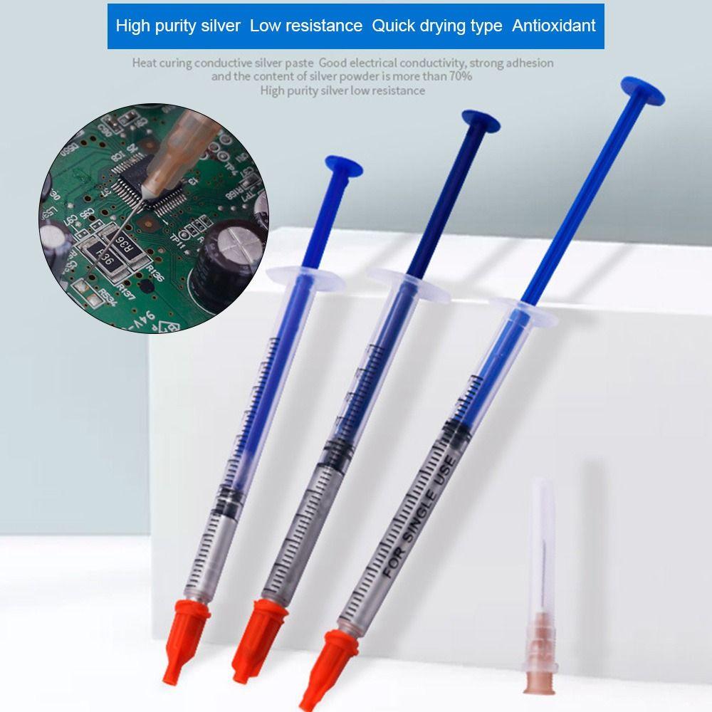 0.2/0.3/0.5/0.7/1.0ML Geleidende Lijm Lijm Lage Weerstand Sneldrogend Geleidende Pasta Zilververf PCB Flex Kabel