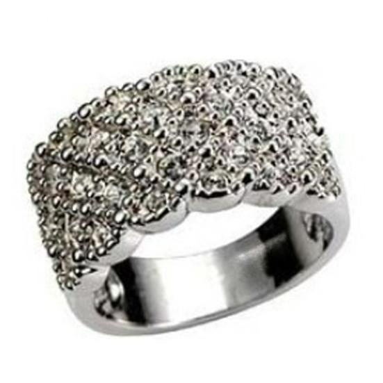 Luxury Ladies Rhinestone Inlaid Finger Ring Wedding Engagement Jewelry Gift
