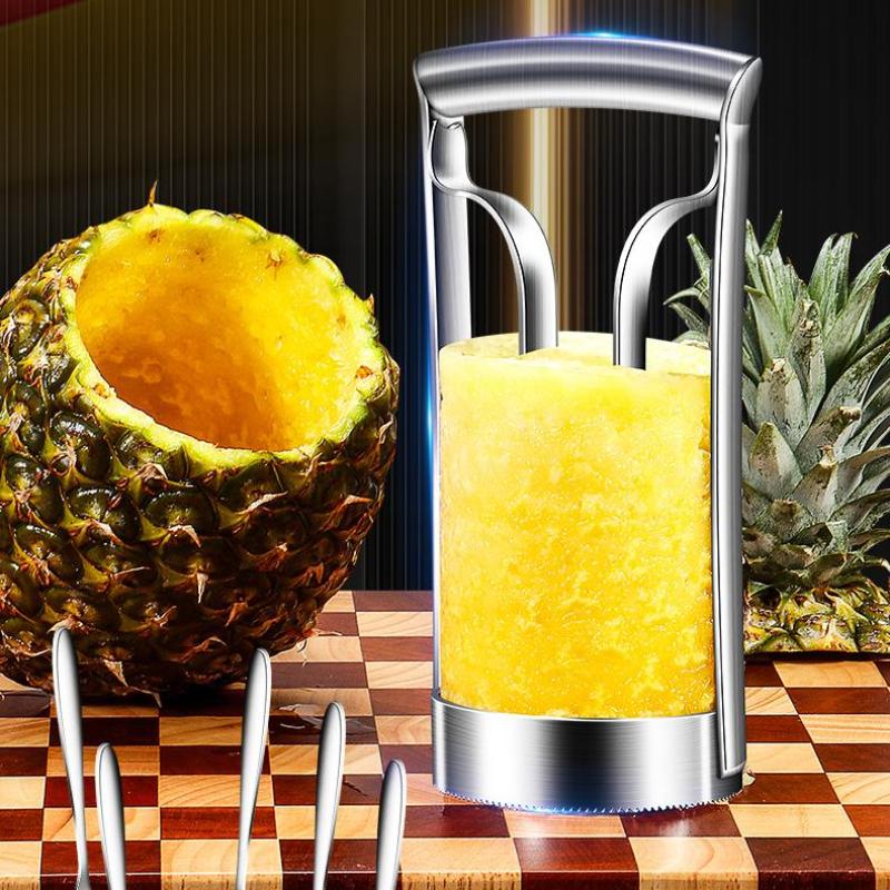Pineapple Peeler Cutter Stainless Steel Ananas Meat Extractor Cut Corer Remover Machine Home Kitchen Knife Slicer Fruit Tools