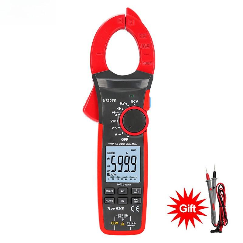 AC Current 1000A AC DC Voltage 1000V 6000 Count Inrush Current Diode Continuity Measurement Tool RMS Digital Clamp Meter