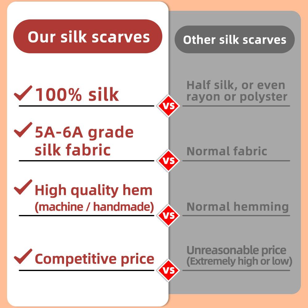53cm 65cm 100% Natural Silk Smooth Scarves Muffler Female Customized Square Autumn Women's Shawl Hijab Friend Gift Kiss Painting