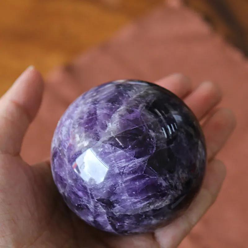 1PC natural dream amethyst ball quartz crystal sphere decorative Reiki healing 55-80mm healing crystals 118