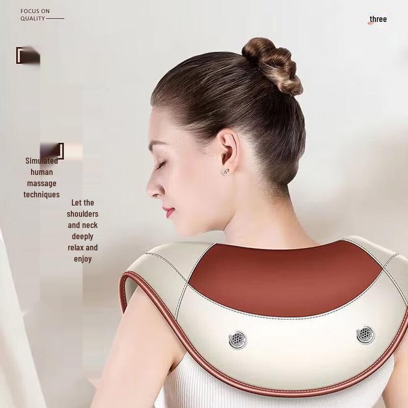 AUX Percussion Neck & Shoulder Massager with Heat CN plug (adapter included)