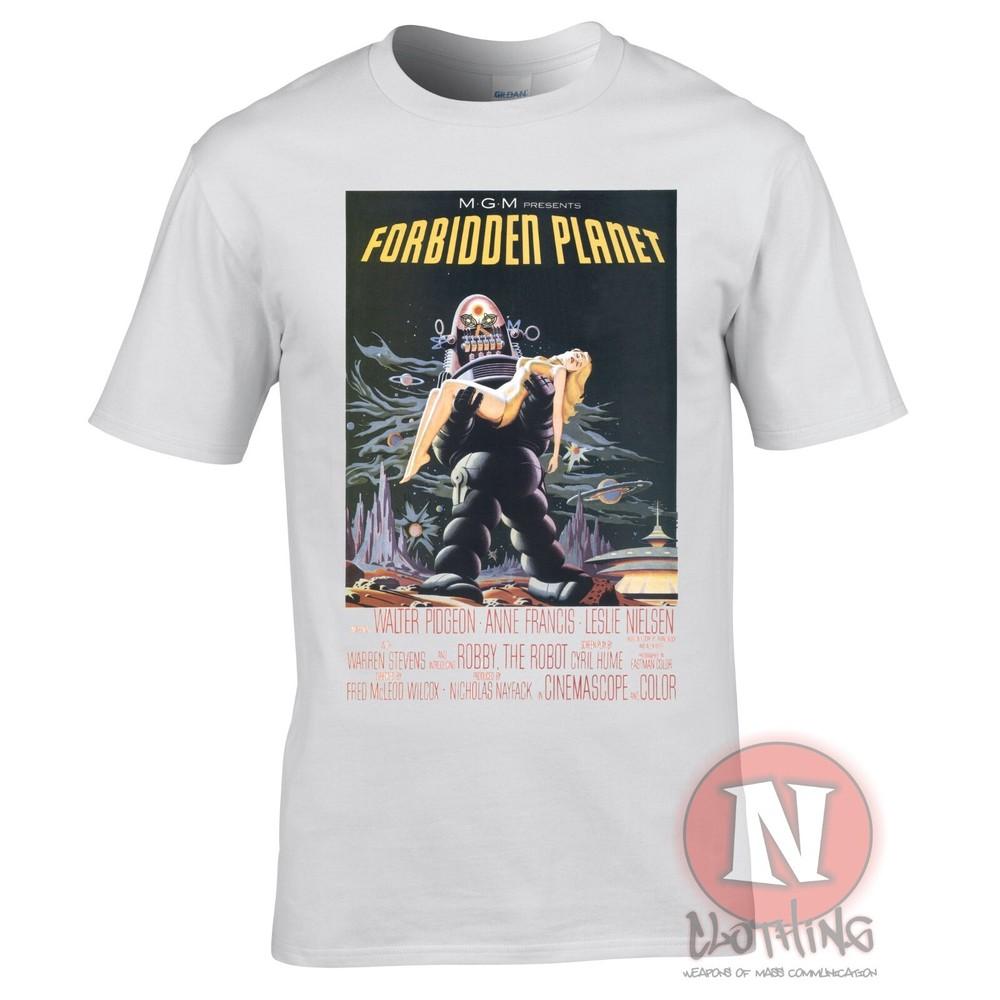 Forbidden Planet Camiseta Clásico Ciencia Fiction Póster de Película 1956