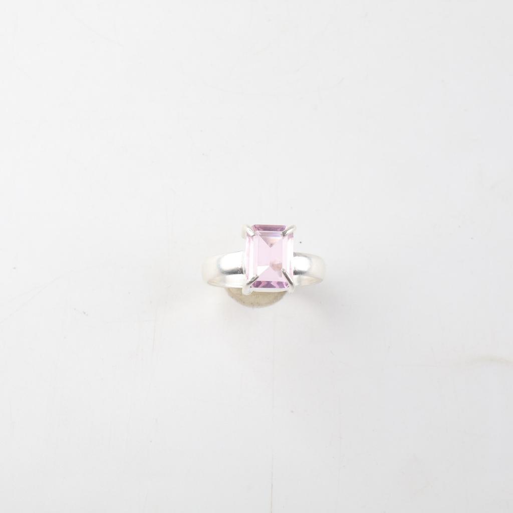 Rare Morganite Gemstone 925 Sterling Silver Jewelry Wedding Ring Bridesmaid Gift RR-30-8