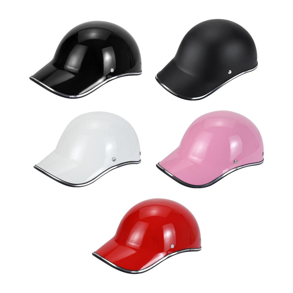 Shock Absorbing Motorcycle Helmet Open Face Baseball Cap Cycle Helmet with Ventilation for Men Women Summer