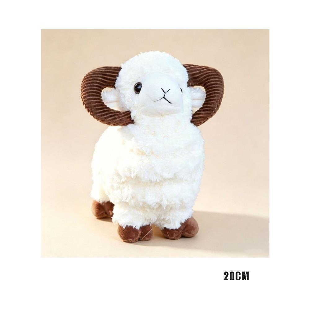 Soft Plush Sheep Plush Toy Fluffy Fur Lamb Plush Doll Gifts Year of the Sheep Mascot Birthday