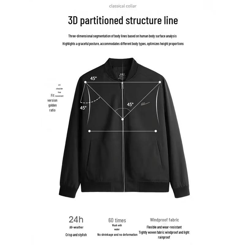 Warrior 2025 Men's Solid Color Stand Collar Baseball Jacket