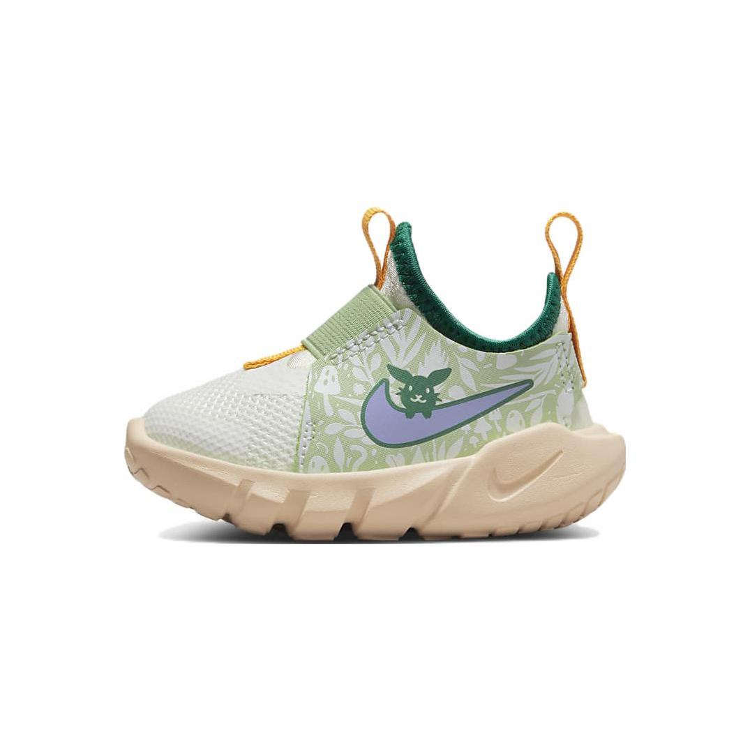 

Nike Flex Runner 2 Lil Slip-Resistant Cushioning Wear-Resistant Low-Top Running Shoes White Green Infant And Toddler DQ0575-100 27