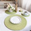 Cotton Yarn Thermal Insulation Mat, Coaster, Western Food Mat, Dining Table Mat, Anti-scalding Japanese-style Woven Round Nordic Bowl