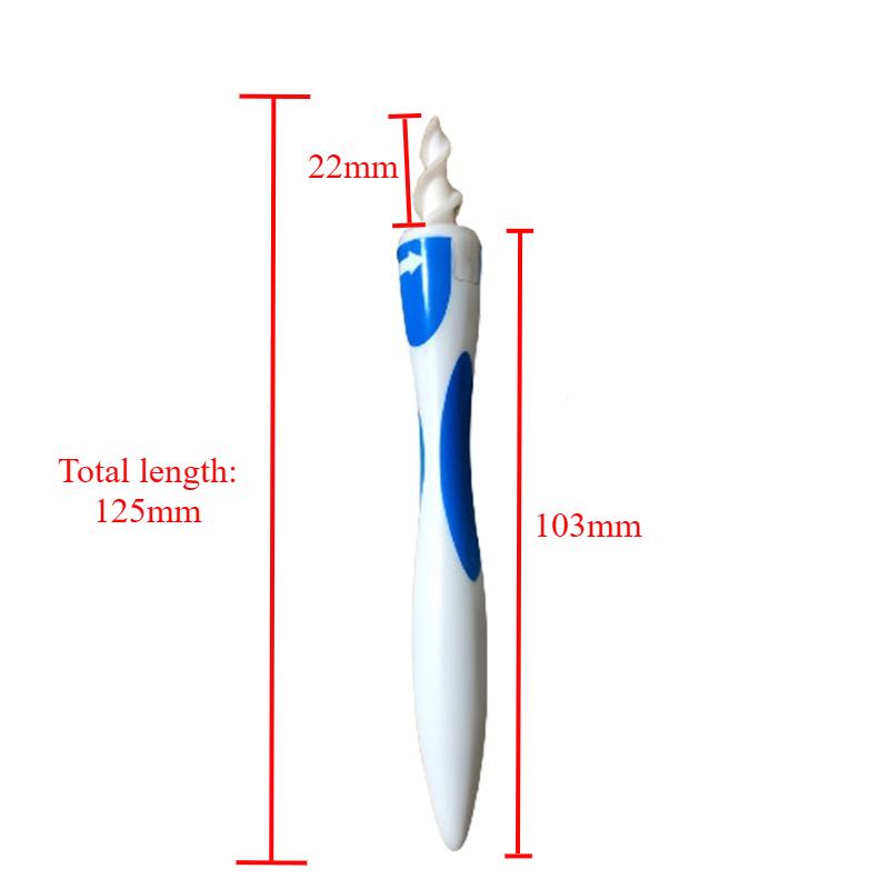 Portable Spiral Ear Wax Remover Tool Ear Cleaner with Soft Silicone 16 Replacement Tips Simply To Grab Extract Earwax