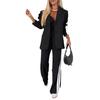 Womens Suit Set Dressy Business Work 2 Piece Outfits Open-Front Blazer and Pants