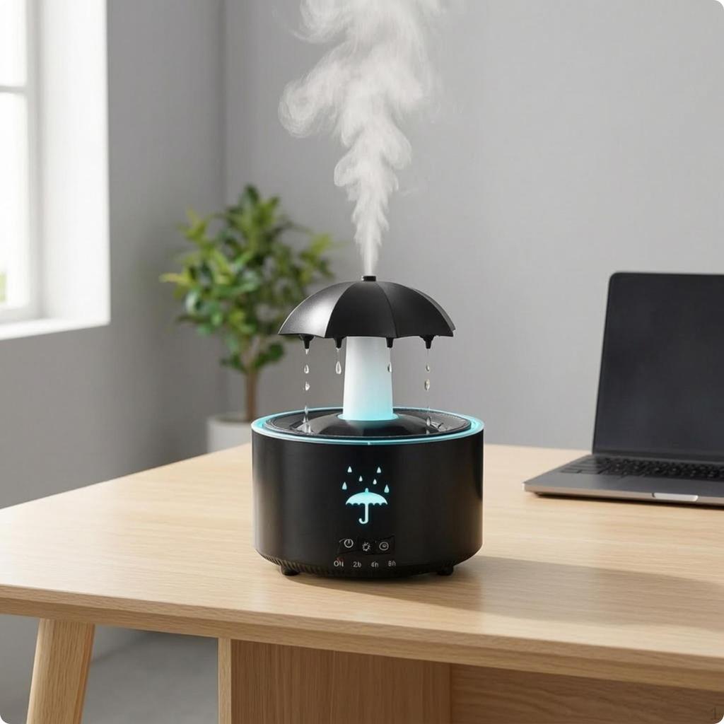 Umbrella Humidifier Decorative Misty Precipitation Effect Compact Scent Circulator for