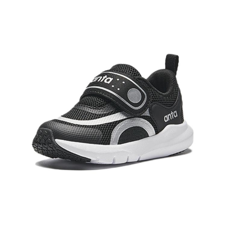 Anta Comfortable Casual Non-Slip Wear-Resistant Lightweight Low-Top Walking Shoes Baby Shoes Black A12430078-3