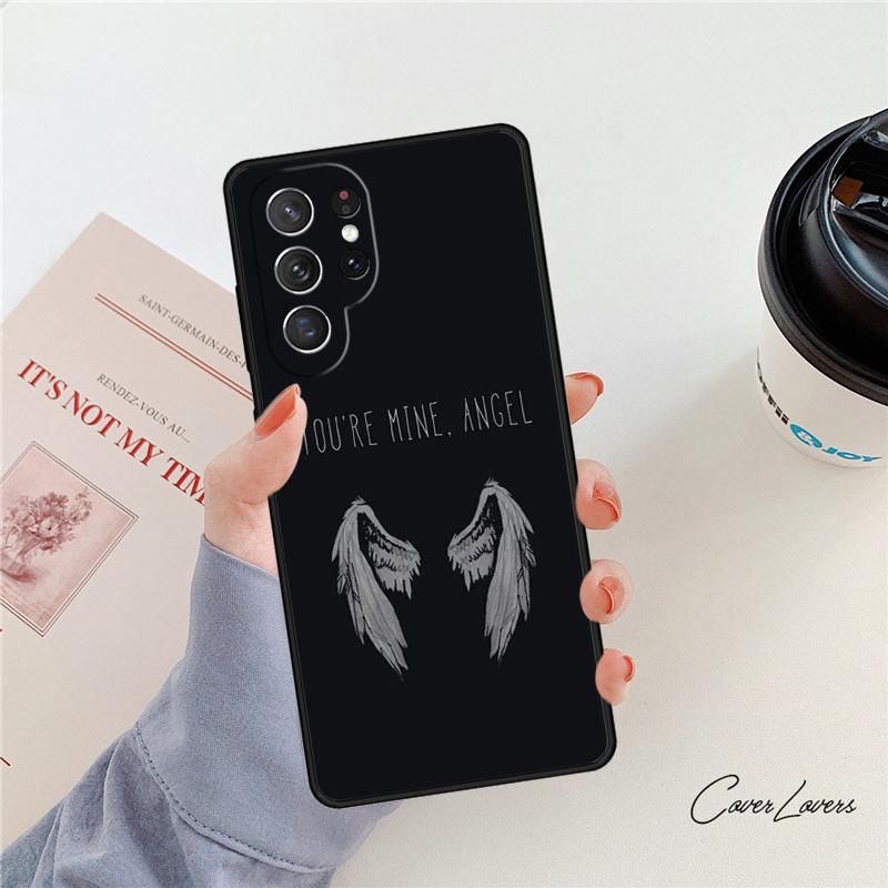 Fantasy Angel Girl Wings phone case For Samsung Galaxy S24 S25 S23 S22 Ultra Note 10 20 Plus S20 S21 FE Cover