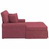 Red Wine Colored Fabric Chaise Lounge with Rocker and Cushions (3 Pcs)