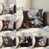 Anime V-Vampire k-Knight Pillow Case Anti-dustmite Pillowcase Invisible Zipper Silky Short Plush Sofa Cushion Cover