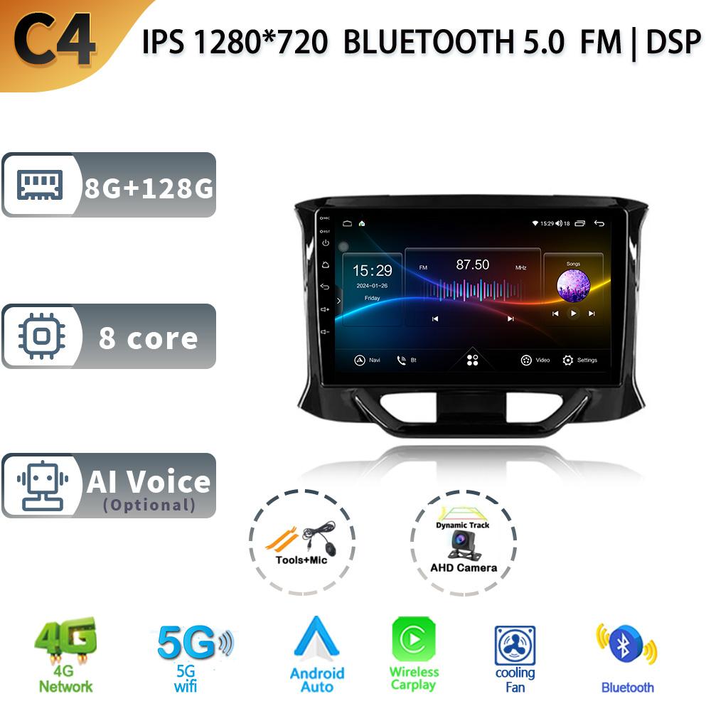 Android 13 Wireless CarPlay Auto Car Radio For LADA Xray X-ray 2015-2019 Multimedia 4G WIFI GPS Navigation Screen