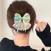 Hairpin Soft Embroidery Lace Splicing Ribbon Bowknot Decor Girl Hair Pin Gentle Hairstyles Side Hair Clips Hair Accessory