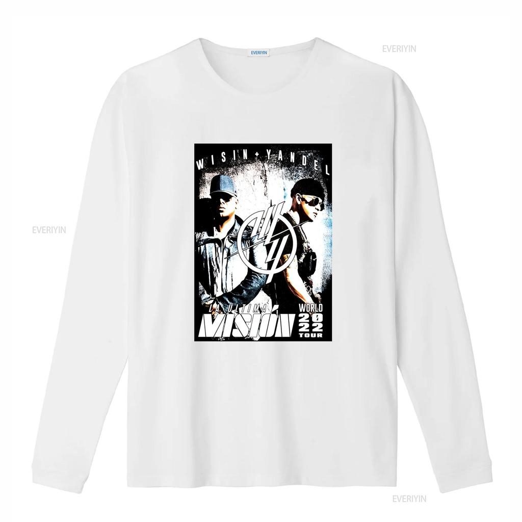 Wisin Yandel Black T Shirt Official 2022 Mision World Tour Concert Merch Print Vintage Washed Breathable Streetwear Stylish