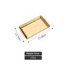 Thickened 304 Stainless Steel Rectangular Square Golden Plate Korean Barbecue Dish Sushi Flat Bottom Plate Tray Storage Tray