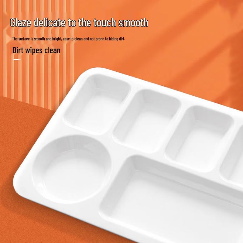 Qianshen Commercial Melamine 6-Compartment Dining Tray Set