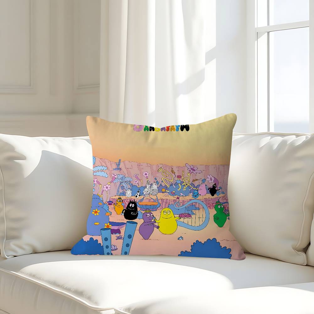 Classic Movie B-Barbapapa Pillow Cover Sofa Cushion Cover Home Room Decoration Children Gift