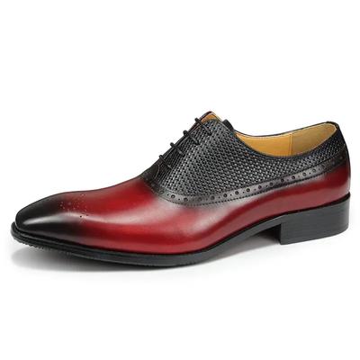 Neuer Herrenschuh Ankunft Hochzeit Abendschuh für Herren Schnürschuh Echtes Leder Luxus Designer Oxfords Brogue Kleiderschuhe Herren
