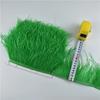 1Meters Fluffy Colored Ostrich Feathers On Ribbon Tape Trim Tassel Fringe 8-10Cm Sewing Flecos White Wedding Dress Clothes Decor