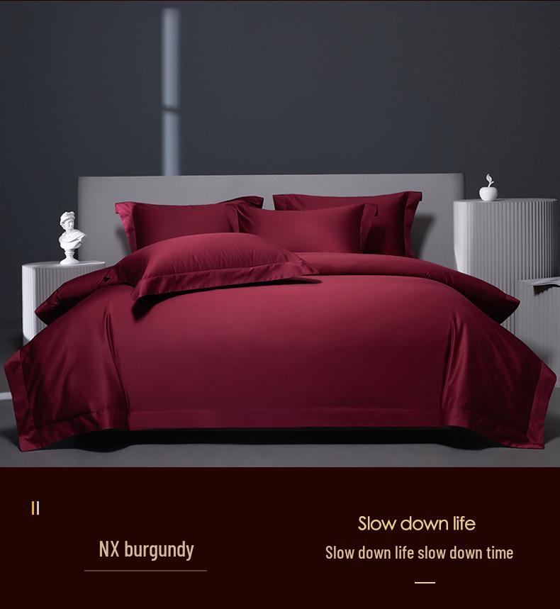 2025 High-End Long-Staple Cotton 160 Bed Sheet 4-Piece Set - Pure Cotton Duvet Cover & Fitted Sheet