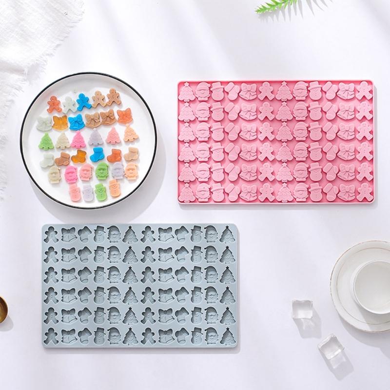 72 Cavity Christmas Silicone Flexible Mould Clay Resin Ceramics Candy Dropshipping