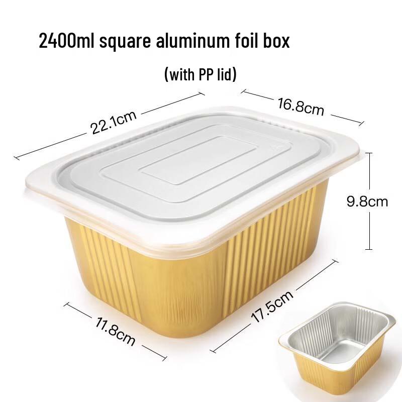 Sanbile Rectangular Aluminum Foil Meal Box