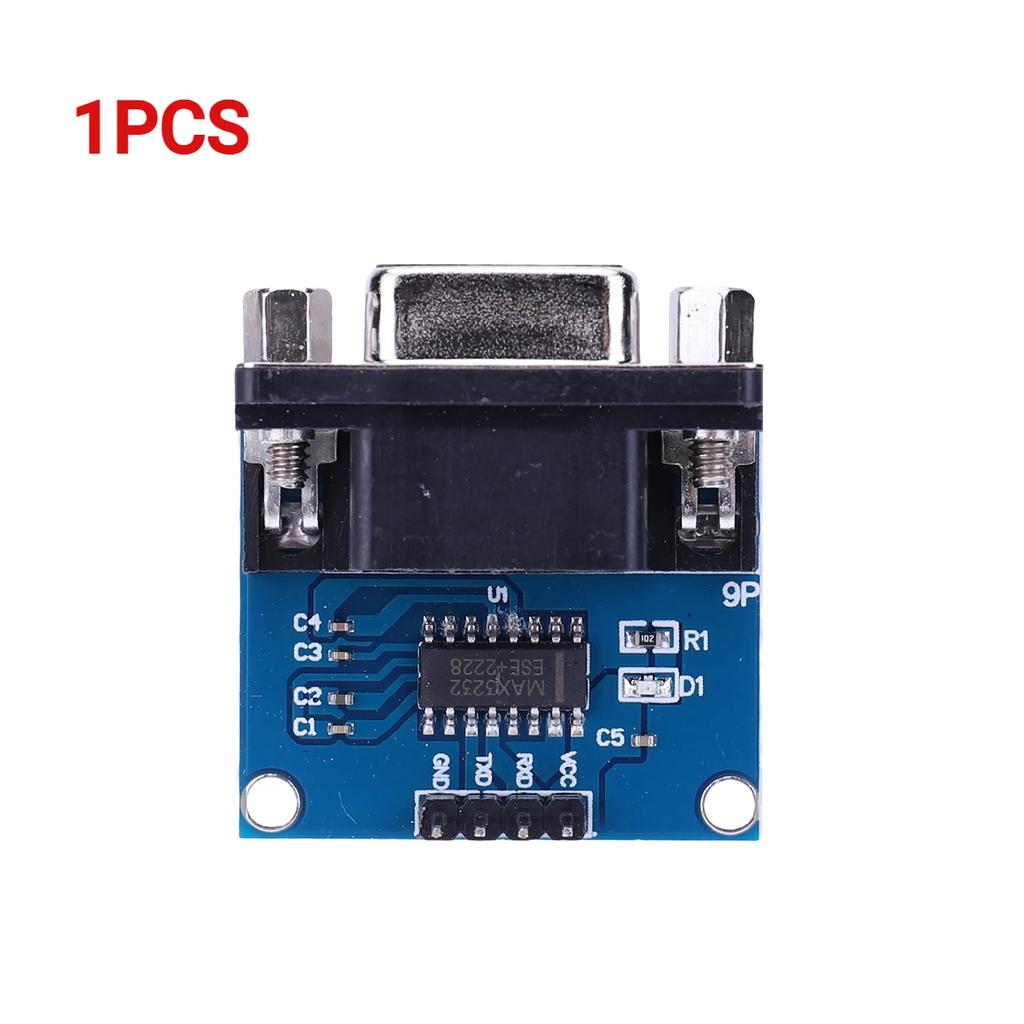 1-10PCS MAX3232 RS232 to TTL Serial Port Converter Module TX RX VCC GND Female DB9 Connector 3.3V-5.5V MAX232 Flashing Board