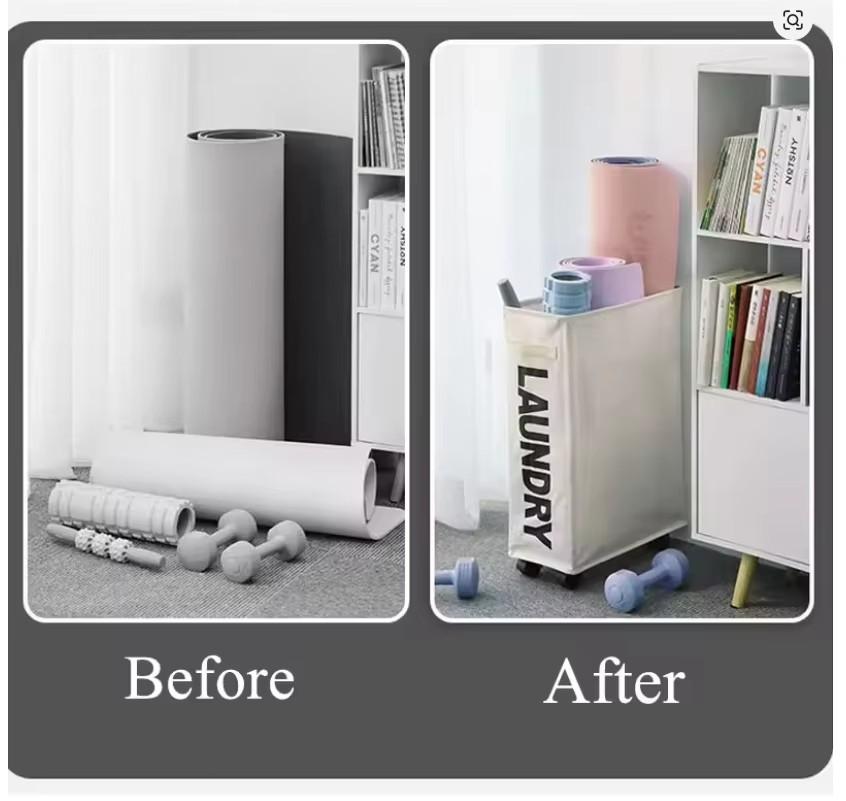 Laundry Basket Foldable Dirty Clothes Basket Clothes Organizer Yoga Storage Basket Home Sorting Box Multi Functional Storage Box