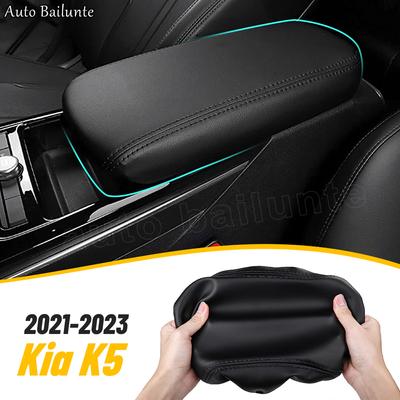 Für Passform Kia K5 2022 2023 Mittelkonsole Abdeckungen Auto Armlehnen Box Abdeckung Leder Schutz Innenraum