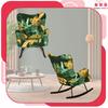 Luna Print Scandinavian Wing Chair, Rocking On Runners Family Furniture Monstera