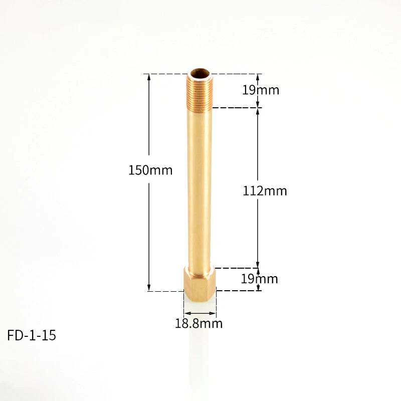1/2/5/10pcs 1/8" 1/4" 3/8" Male To Female Brass BSP Thread Extension Connectors Pipe FittingLength 50/75/100/110/125/150mm