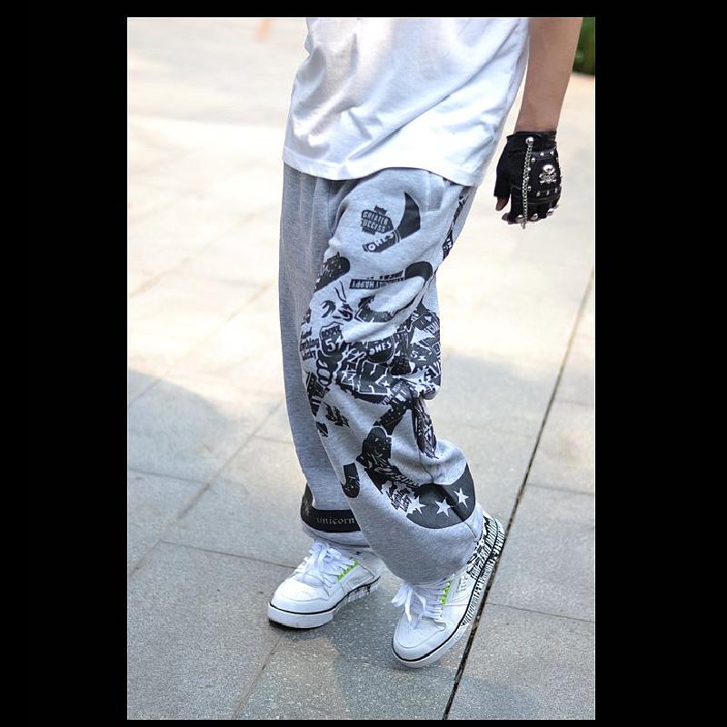 Europe and The United States Men's Street Dance Hip-hop Sweat Tide Trousers Plus Size