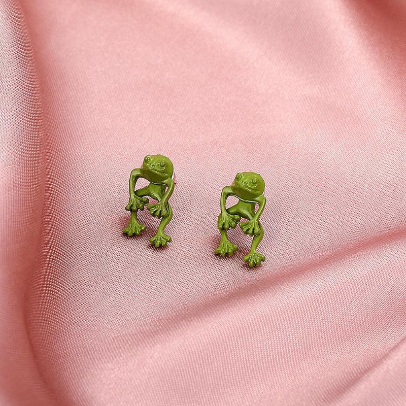 Nové Kreativní Roztomilé Náušnice Puzetky Žába pro Ženy Dívky Zvíře Gotický Punk Piercing Ženské Párty Doplňky Šperky Dárek